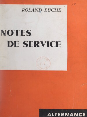 cover image of Notes de service